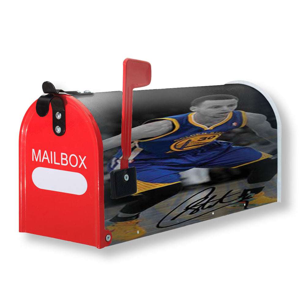 Stephen Curry Grey Blue Gold Magnetic Mailbox Cover - 18.0" x 21.0"