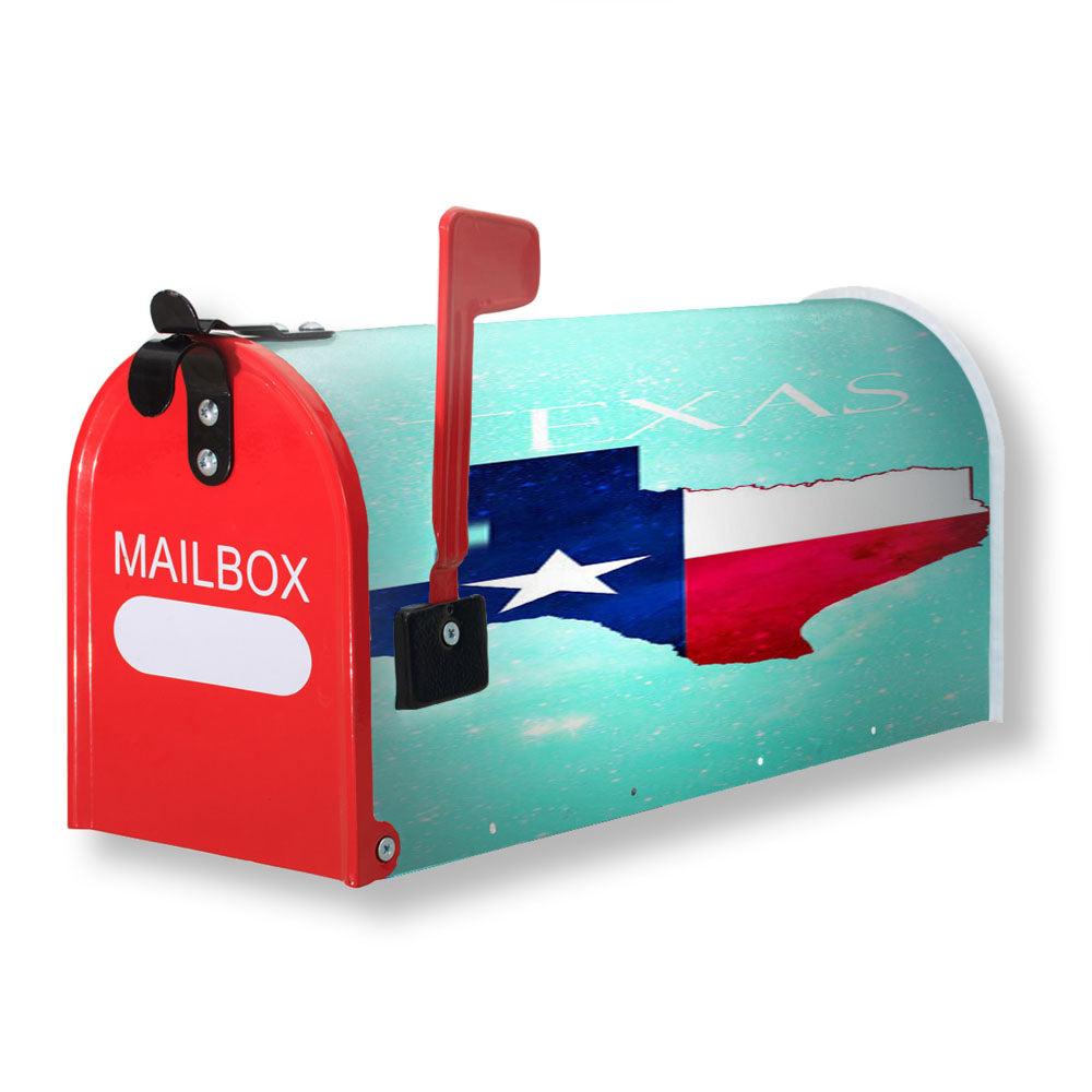 Texas Map Flag Magnetic Mailbox Cover - 18.0" x 21.0"