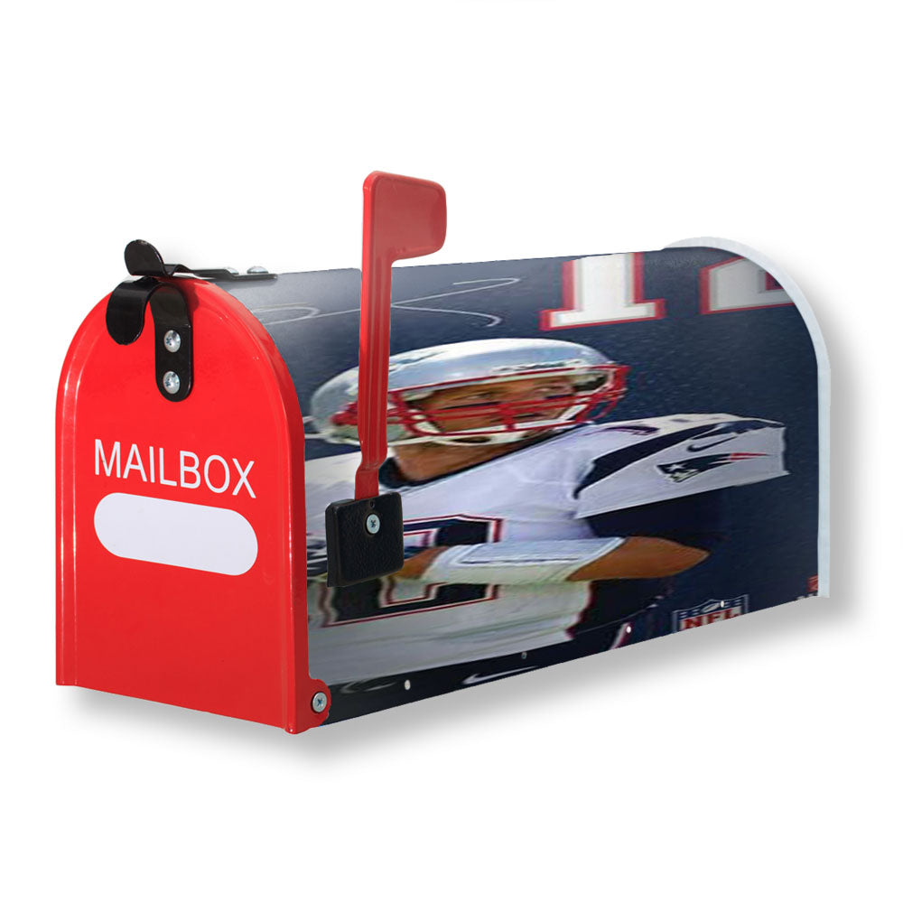Tom Brady Jersey Bkg Autograph Magnetic Mailbox Cover - 18.0" x 21.0"