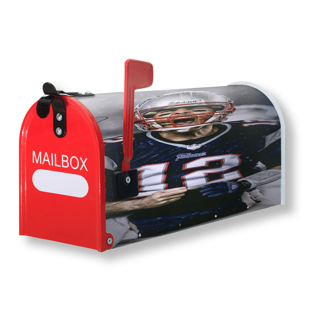 Tom Brady New England Patriots Nfl Wallpaper Magnetic Mailbox Cover - 18.0" x 21.0"