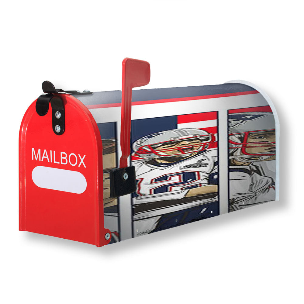 Tom Brady Patriots Nfl Magnetic Mailbox Cover - 18.0" x 21.0"