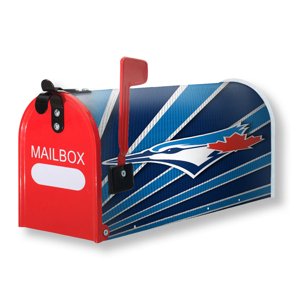 Toronto Blue Jays Stripe Wallpaper Magnetic Mailbox Cover - 18.0" x 21.0"