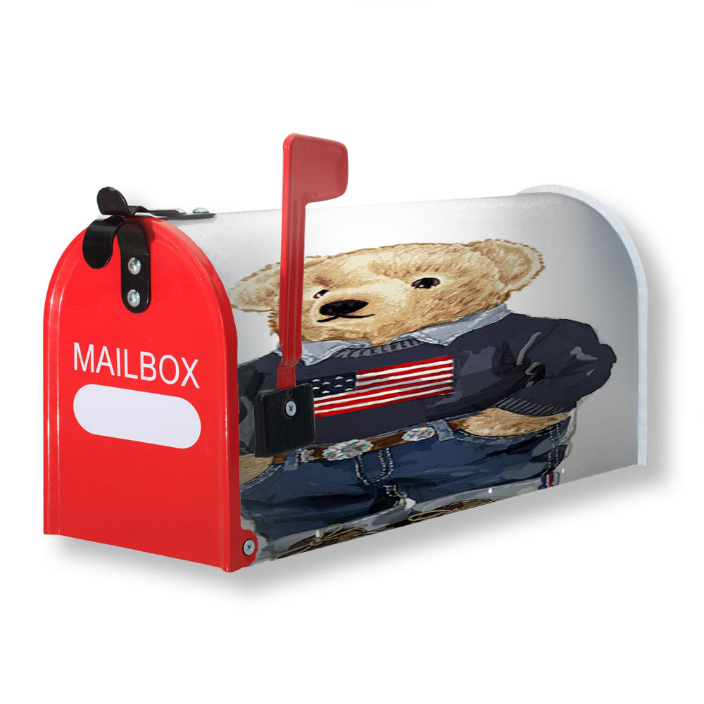 Usa Bear Polo Ralph Lauren Magnetic Mailbox Cover - 18.0" x 21.0"