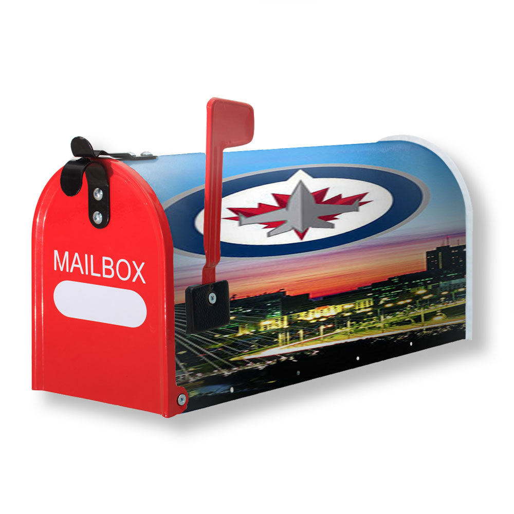 Winnipeg Jets Skyline Magnetic Mailbox Cover - 18.0" x 21.0"
