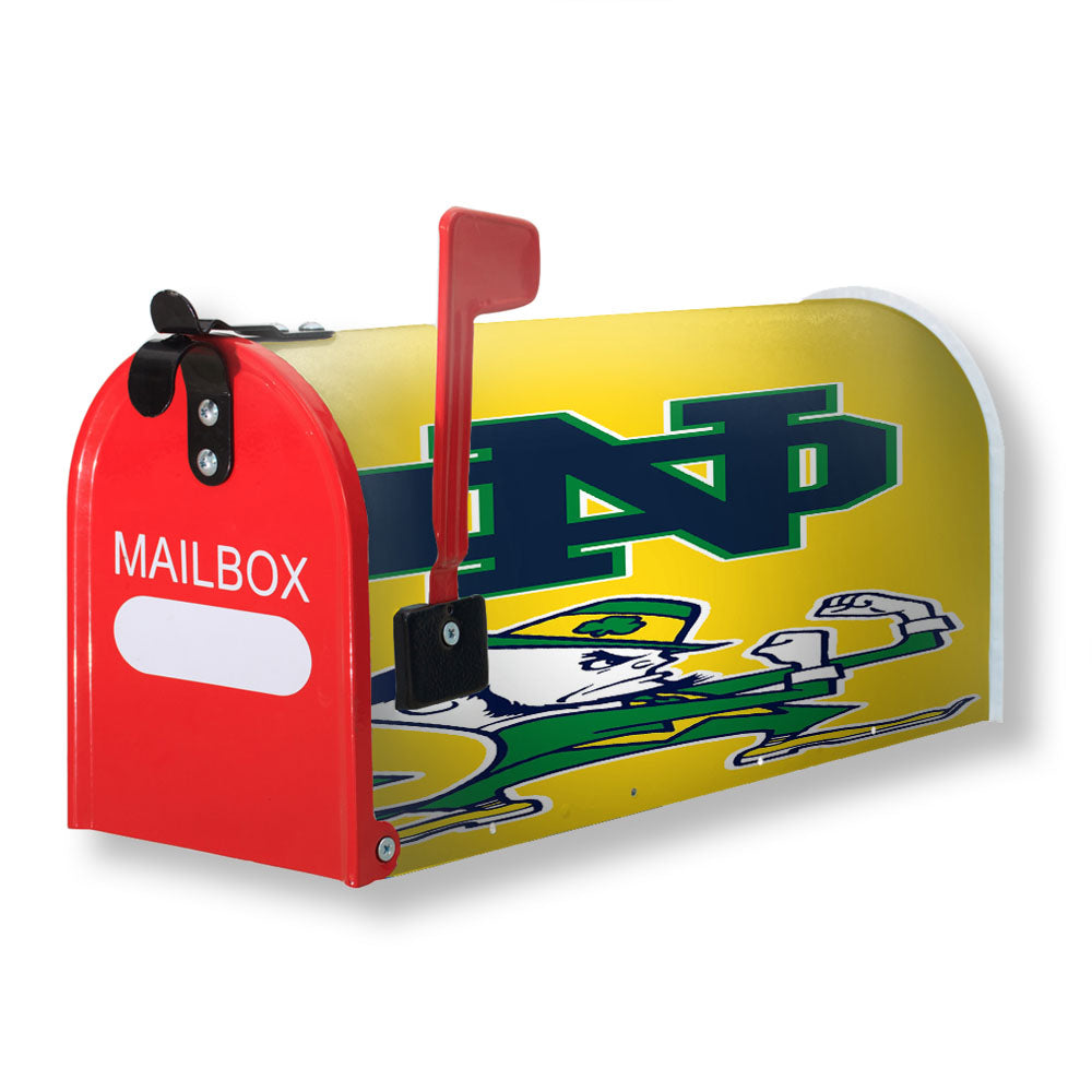 Yellow Notre Dame Fighting Irish Magnetic Mailbox Cover - 18.0" x 21.0"