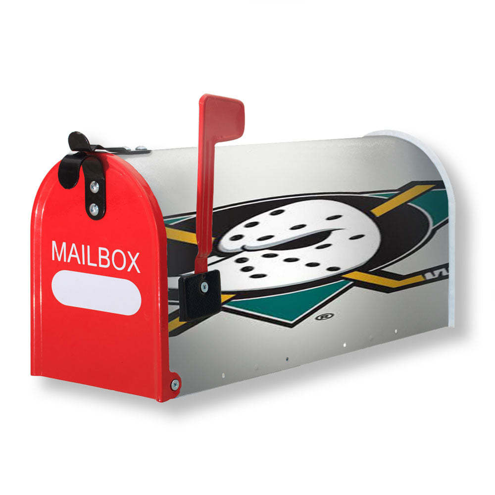 Anaheim Ducks Logo On White Magnetic Mailbox Cover - 18.0" x 21.0"