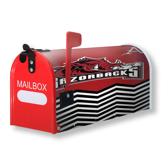 Arkansas Razorbacks Chevron Magnetic Mailbox Cover 18" x 21" Outdoor Decor