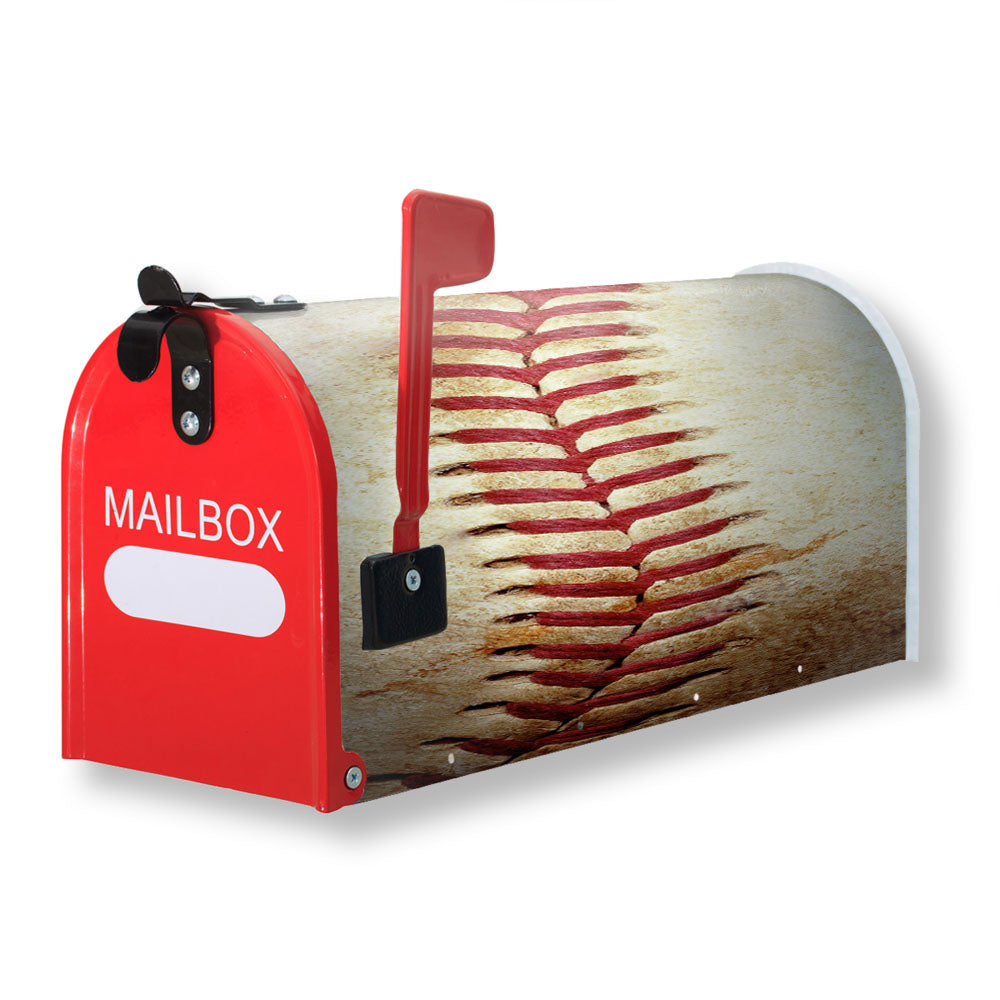 Baseball Stitching Magnetic Mailbox Cover - 18.0" x 21.0"