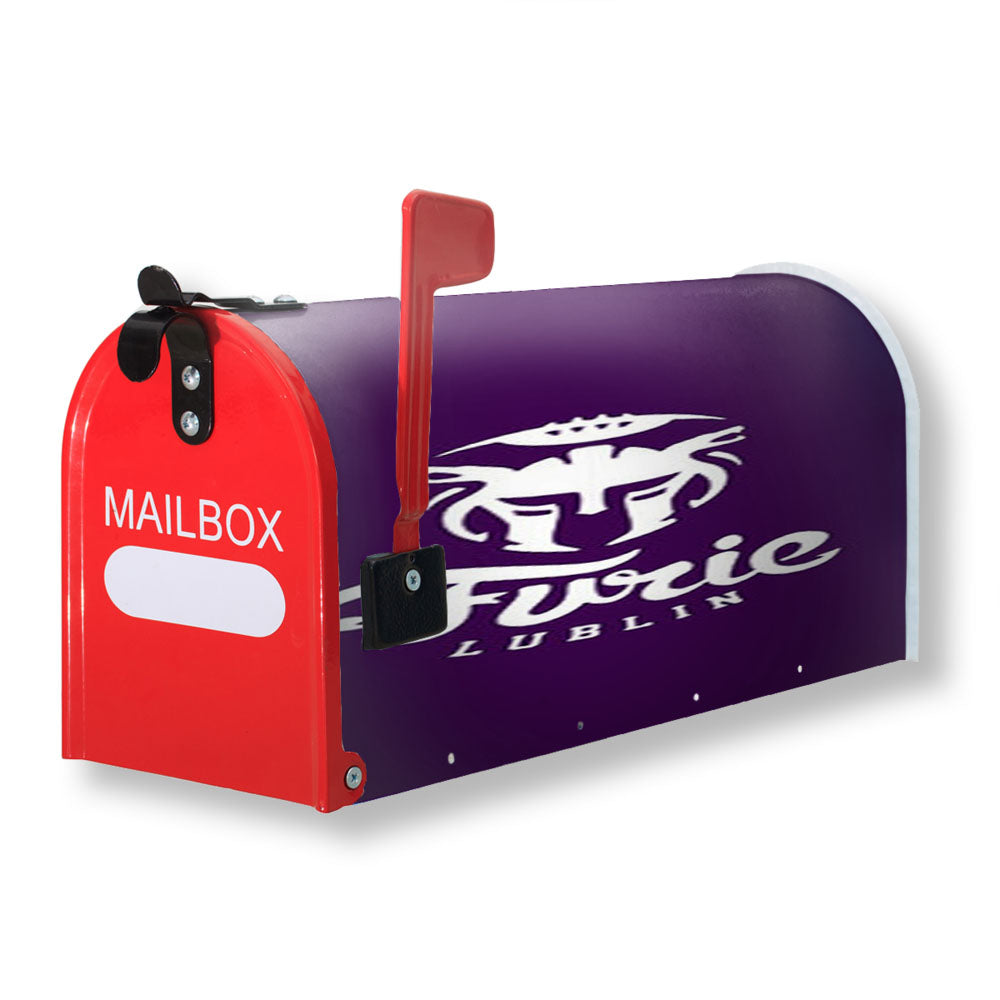 Furie Lublin Logo Purple Magnetic Mailbox Cover - 18.0" x 21.0"