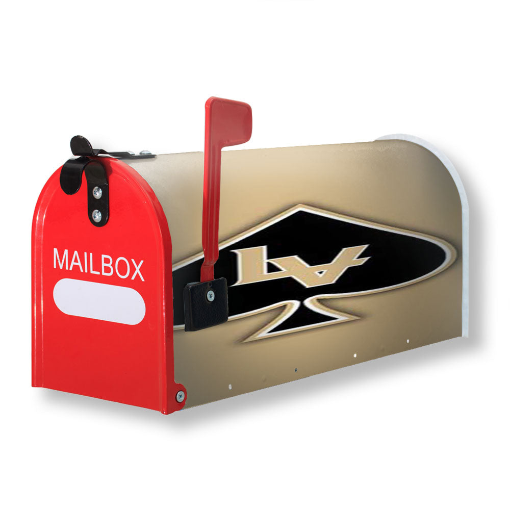 Las Vegas Black Knights Logo Blk On Tan Magnetic Mailbox Cover - 18.0" x 21.0"