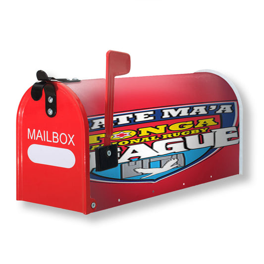 Mate Ma'A League Logo Red Magnetic Mailbox Cover 18" x 21" Outdoor Decor