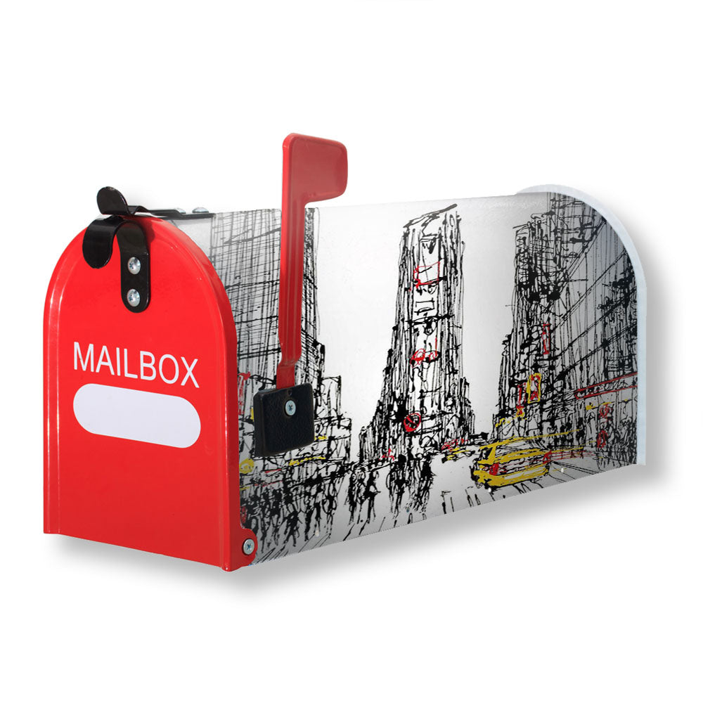 New York Art Magnetic Mailbox Cover - 18.0" x 21.0"