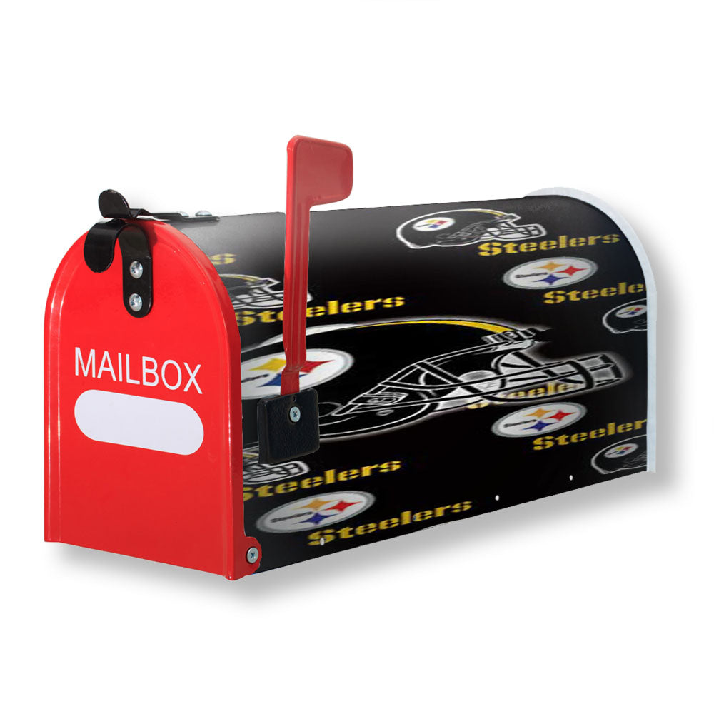 Pittsburgh Steelers Logos Helmets Magnetic Mailbox Cover - 18.0" x 21.0"