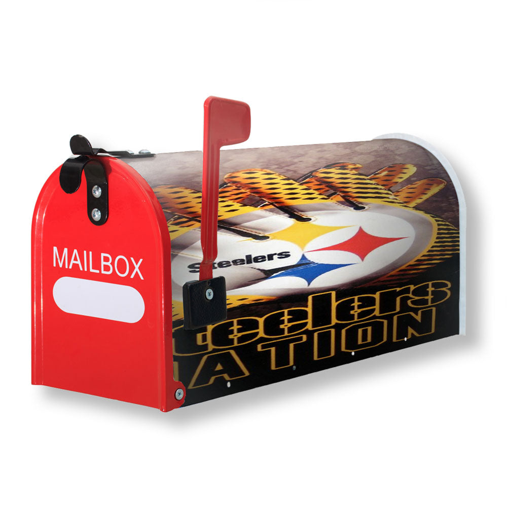 Pittsburgh Steelers Nfl Magnetic Mailbox Cover - 18.0" x 21.0"