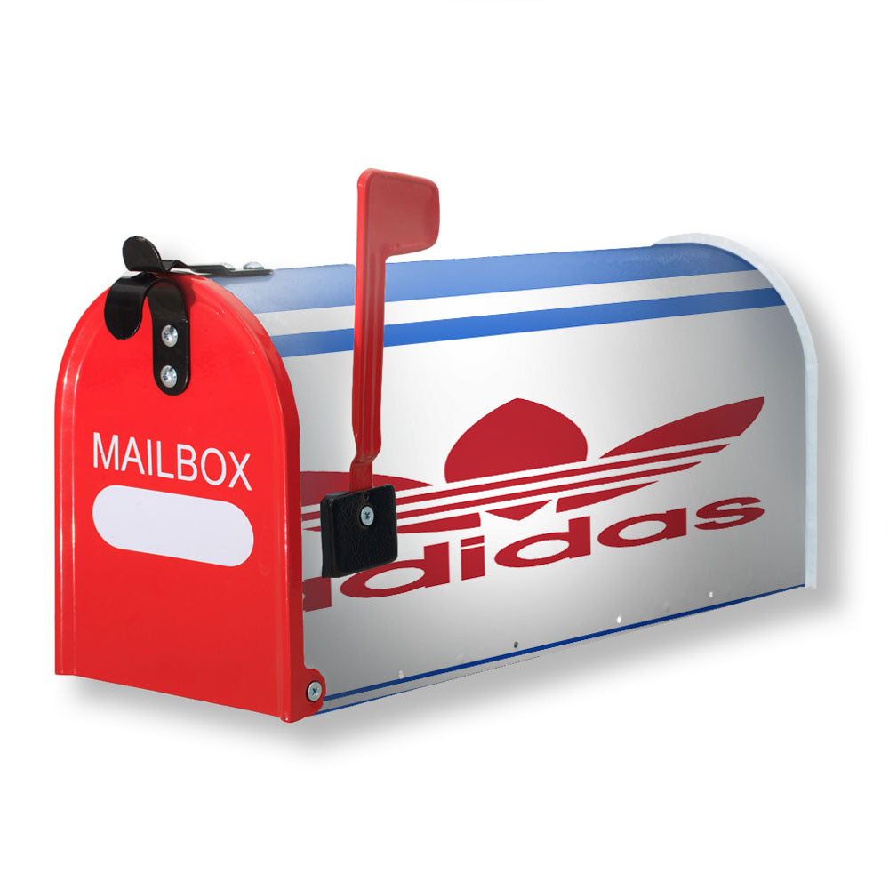 Vintage Adidas White Magnetic Mailbox Cover - 18.0" x 21.0"