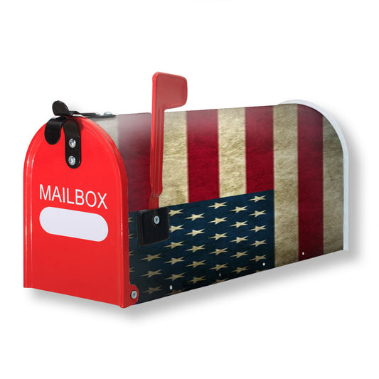 Vintage American Flag Texture Magnetic Mailbox Cover 18" x 21" Outdoor Decor