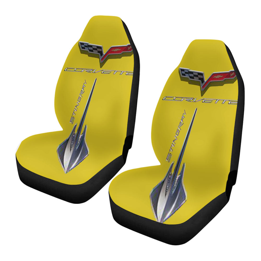 Corvette Stingray C7 Yellow Car Seat Covers
