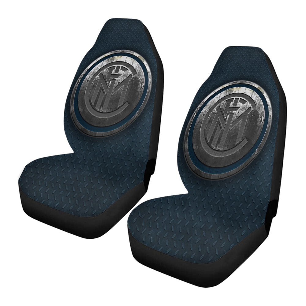Inter Milan Metal Carbon Fiber Logo Car Seat Covers