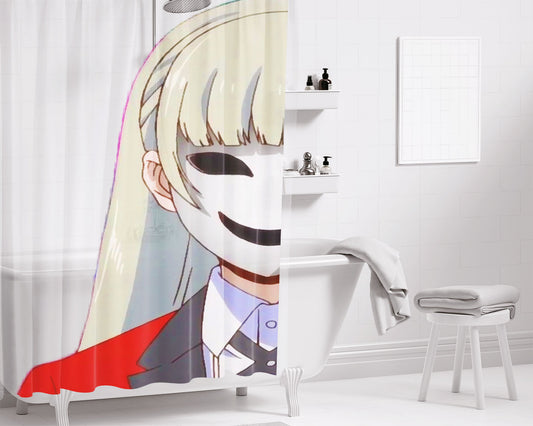 Ririka Student President Kakegurui Compulsive Gambler Bathroom Shower Curtain Fabric Waterproof | 66 X 72 Inch