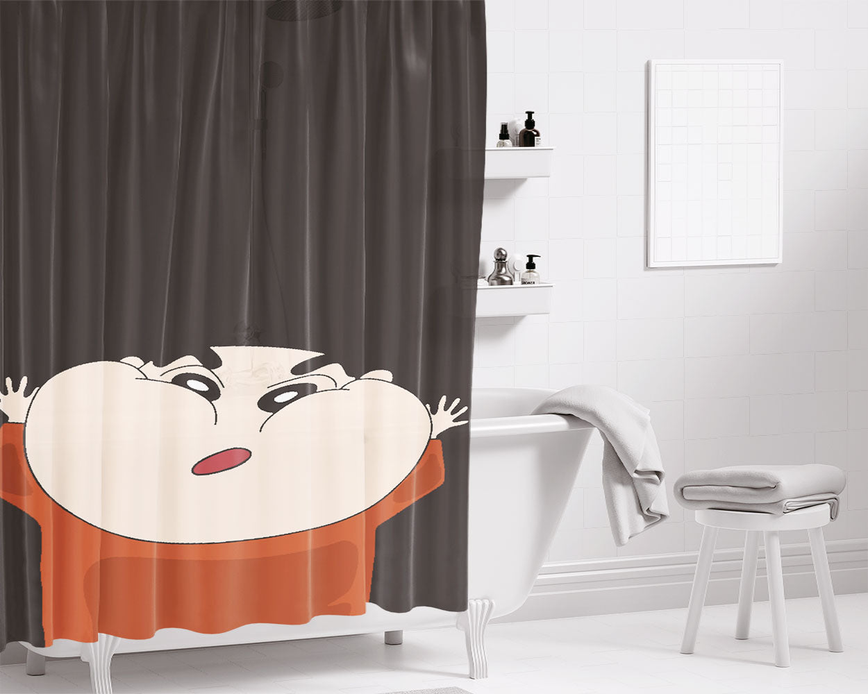 Sin Chan Mi Bathroom Shower Curtain Fabric Waterproof | 66 X 72 Inch