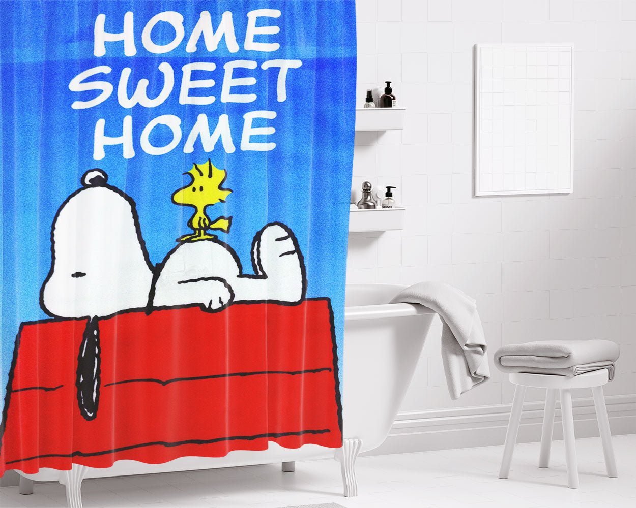 Snoopy Halloween Bathroom Shower Curtain Fabric Waterproof | 66 X 72 Inch