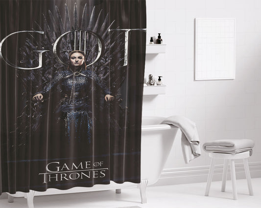 Sophie Turner Game Of Thr Bathroom Shower Curtain Fabric Waterproof | 66 X 72 Inch