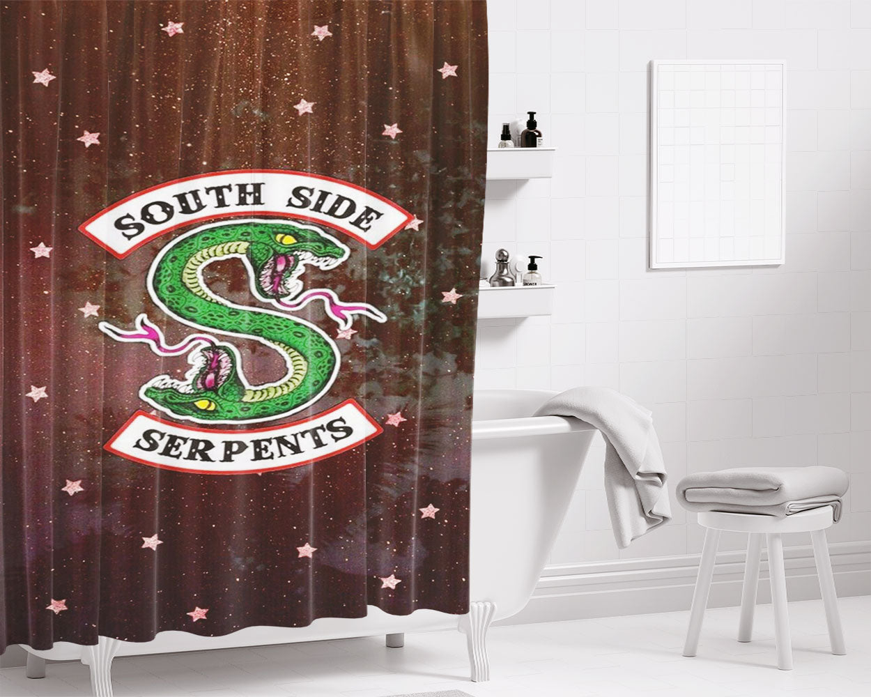 Southside Serpents Ga Bathroom Shower Curtain Fabric Waterproof | 66 X 72 Inch