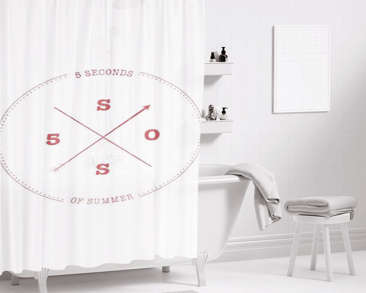 21 Pilots Bathroom Shower Curtain Fabric Waterproof | 66 X 72 Inch