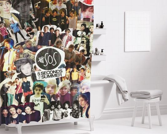 50Th Birthday Black Bathroom Shower Curtain Fabric Waterproof | 66 X 72 Inch