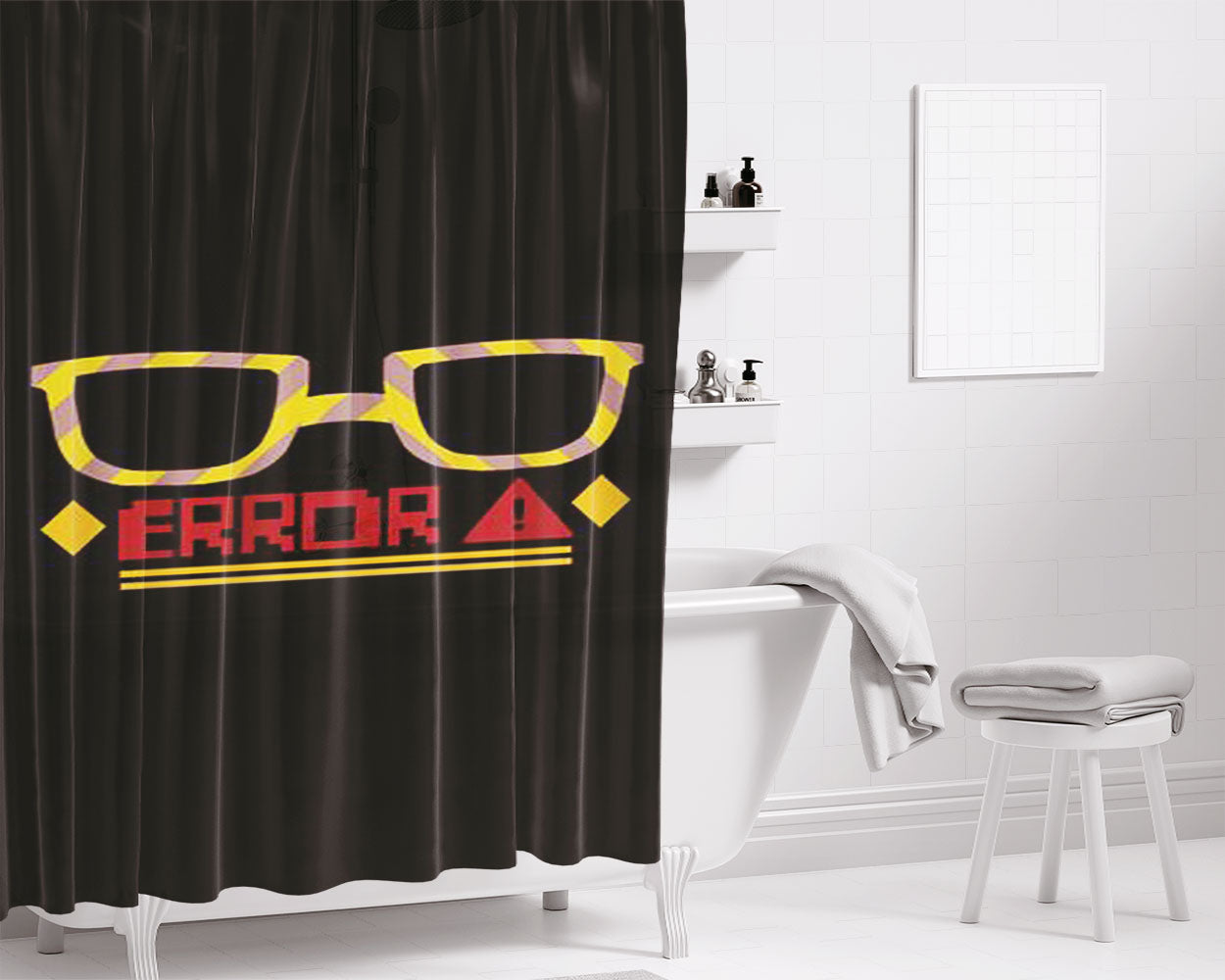 90'S Care Bear Aesthetic In Clouds Bathroom Shower Curtain Fabric Waterproof | 66 X 72 Inch