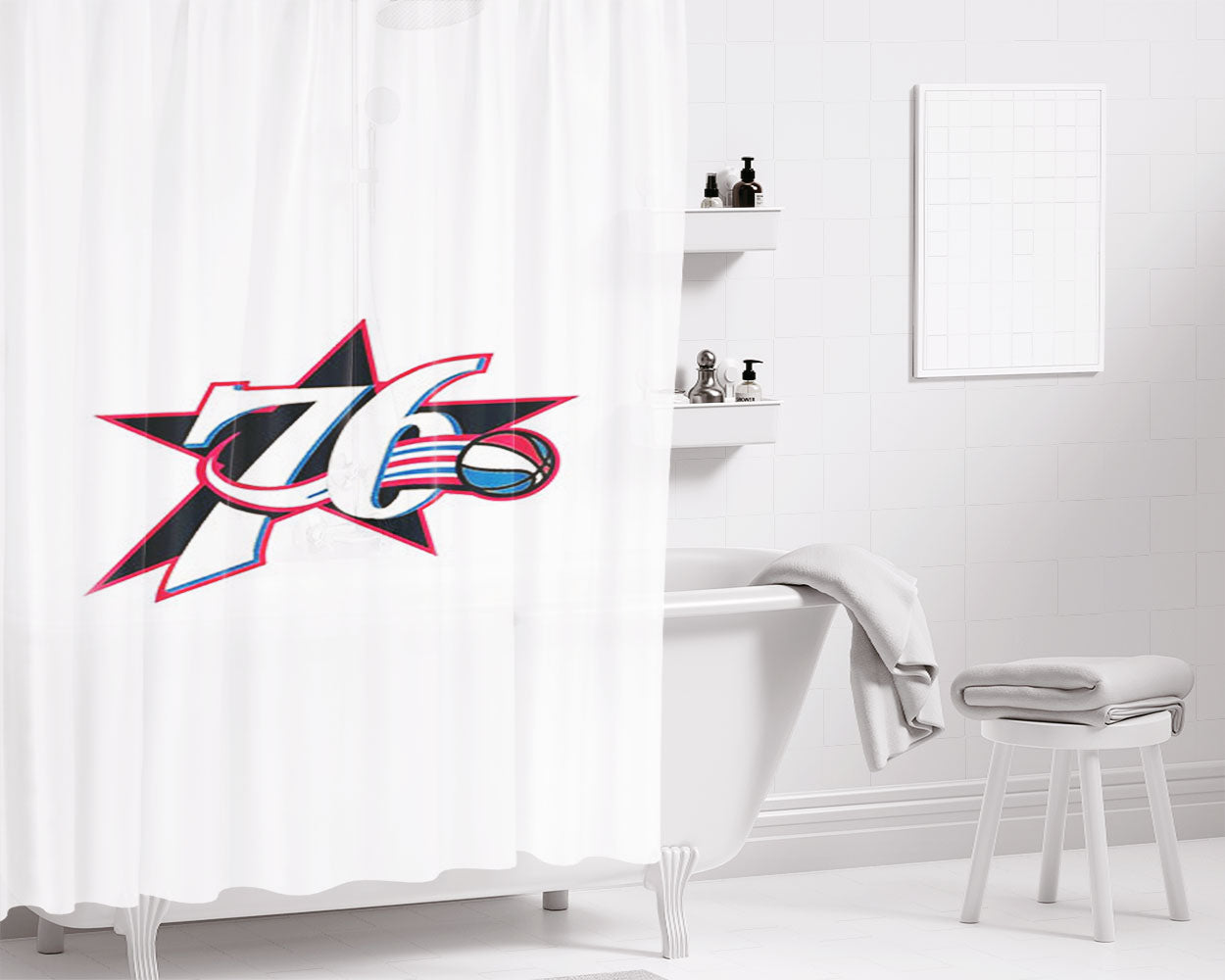 100 Us Bill Bathroom Shower Curtain Fabric Waterproof | 66 X 72 Inch