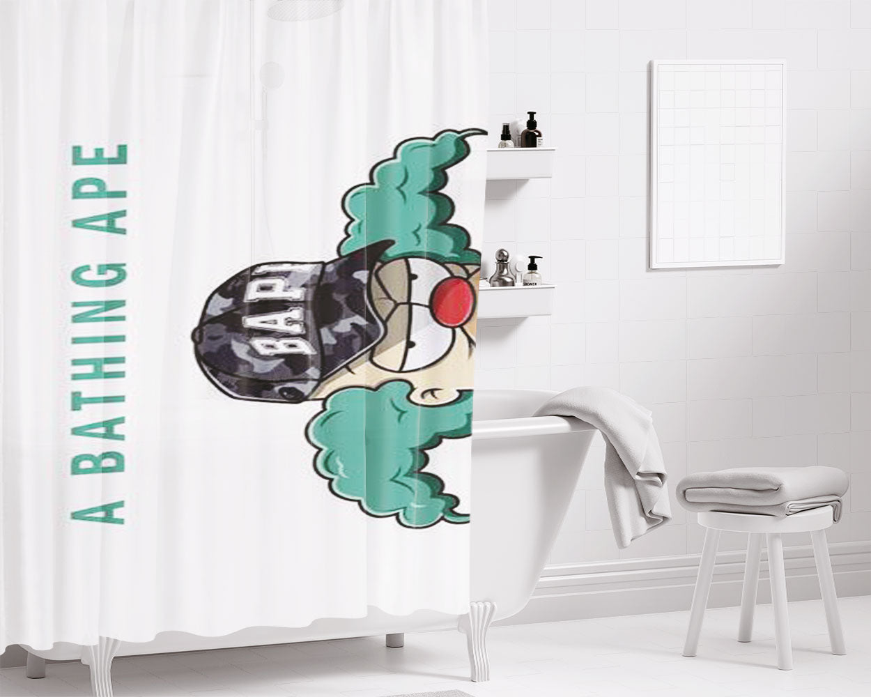 A7X Skull Wings Bathroom Shower Curtain Fabric Waterproof | 66 X 72 Inch