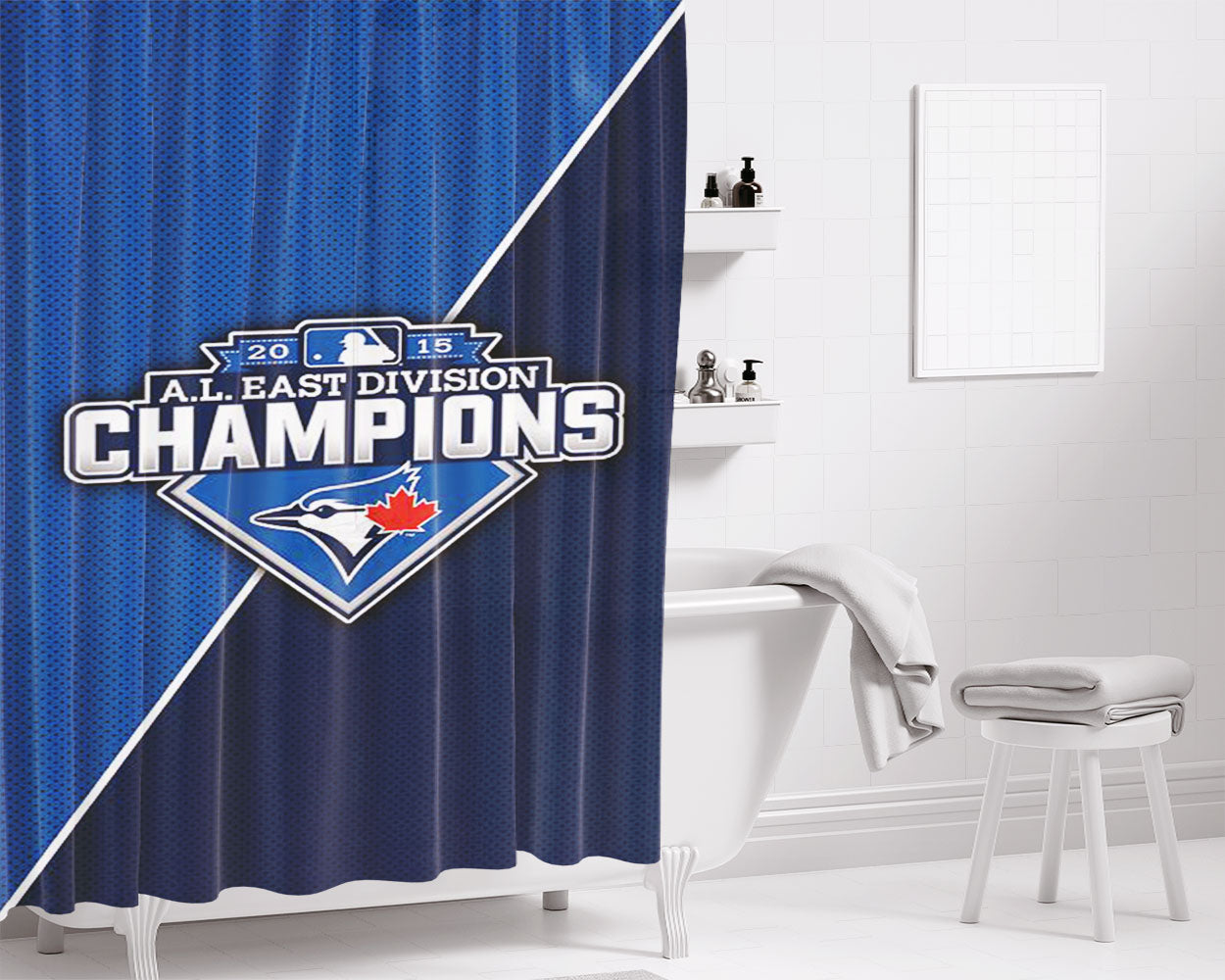 A Great Big World Bathroom Shower Curtain Fabric Waterproof | 66 X 72 Inch