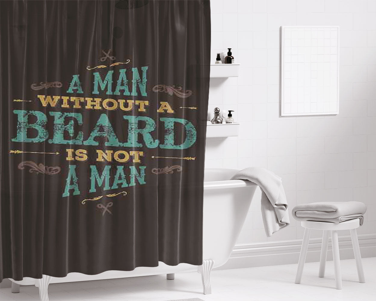 A Little Chat With Myself Bathroom Shower Curtain Fabric Waterproof | 66 X 72 Inch