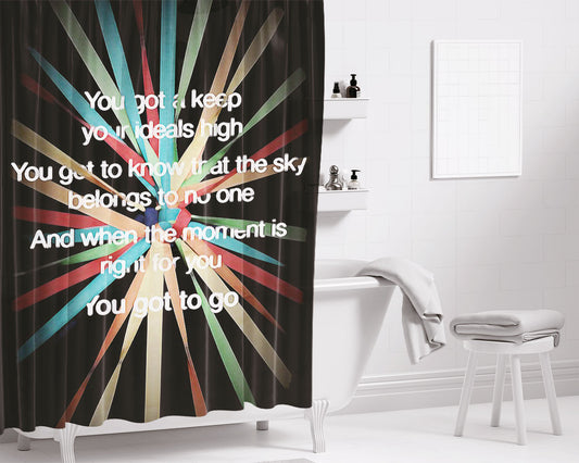 Above And Beyond 4 Bathroom Shower Curtain Fabric Waterproof | 66 X 72 Inch