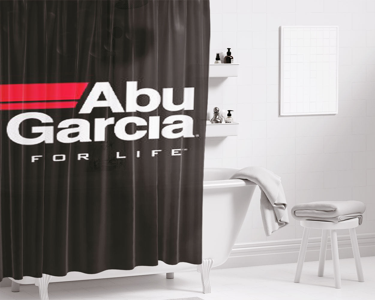 Abstrak Puing San Bathroom Shower Curtain Fabric Waterproof | 66 X 72 Inch