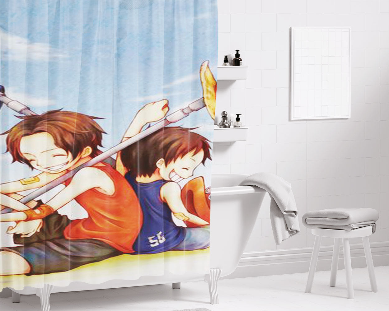 Acdc Bathroom Shower Curtain Fabric Waterproof | 66 X 72 Inch