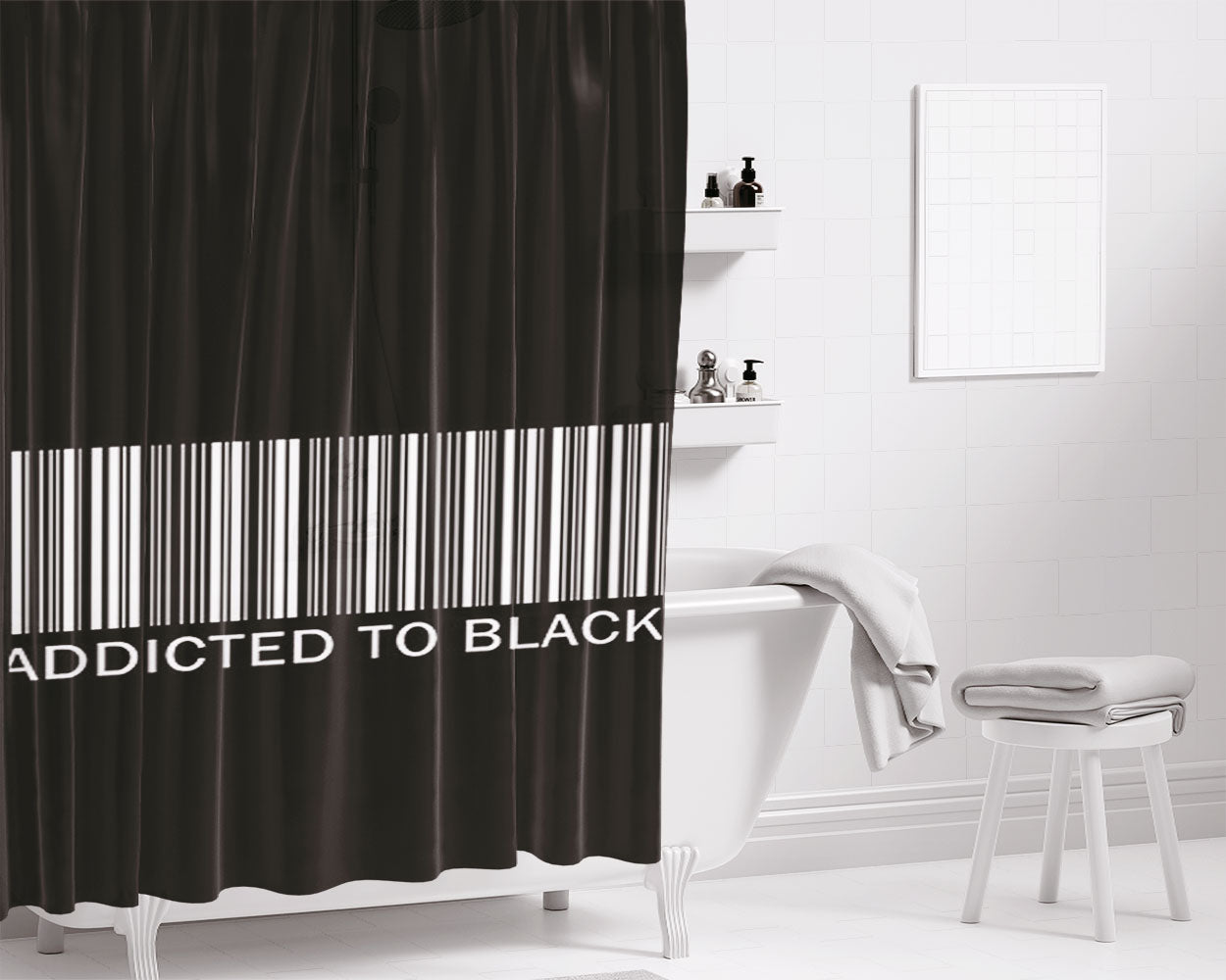 Addams Family Burgers Bathroom Shower Curtain Fabric Waterproof | 66 X 72 Inch