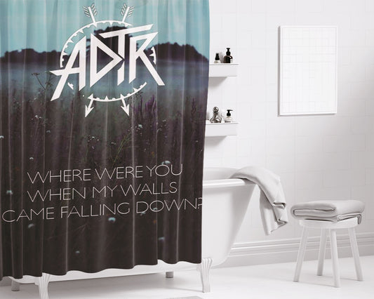 Adtr Lyrics Memories Bathroom Shower Curtain Fabric Waterproof | 66 X 72 Inch