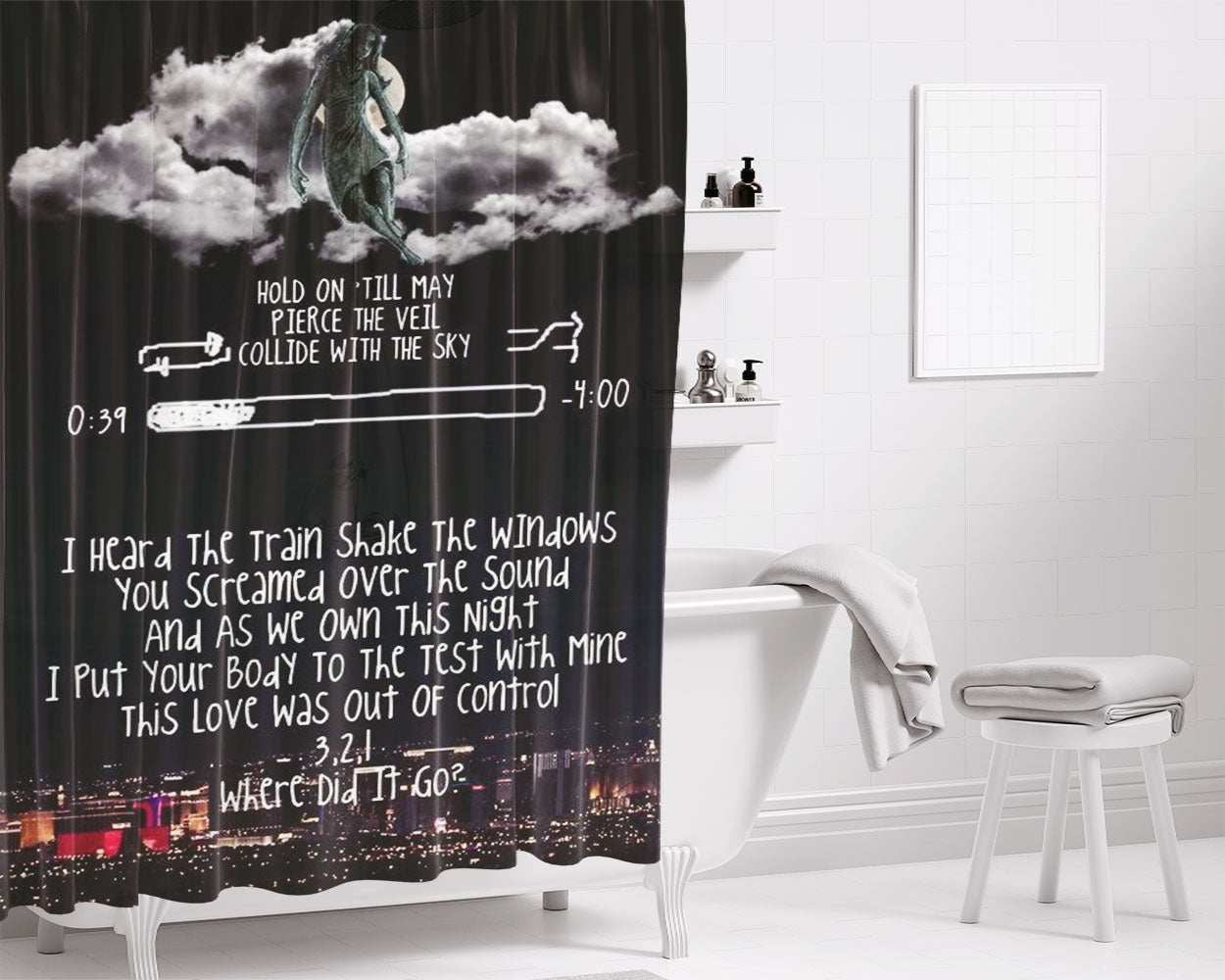Adtr View Background Best Bathroom Shower Curtain Fabric Waterproof | 66 X 72 Inch
