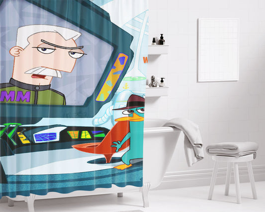 Agent Of Shield Bathroom Shower Curtain Fabric Waterproof | 66 X 72 Inch