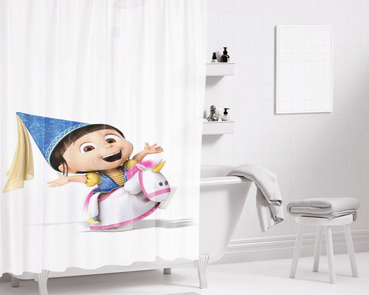 Agnes With Pajamas Bathroom Shower Curtain Fabric Waterproof | 66 X 72 Inch