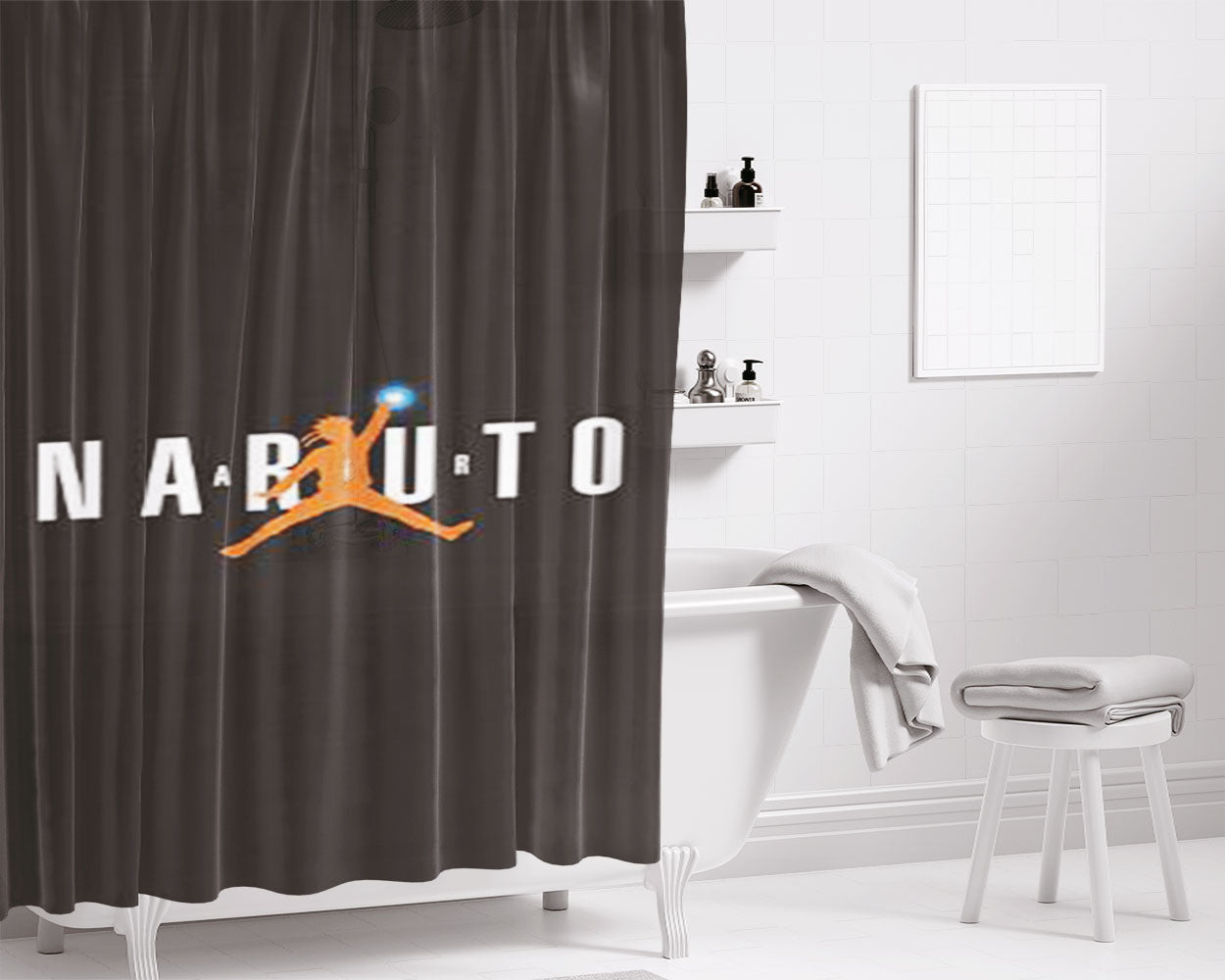 Air Jordan Zombie Bathroom Shower Curtain Fabric Waterproof | 66 X 72 Inch