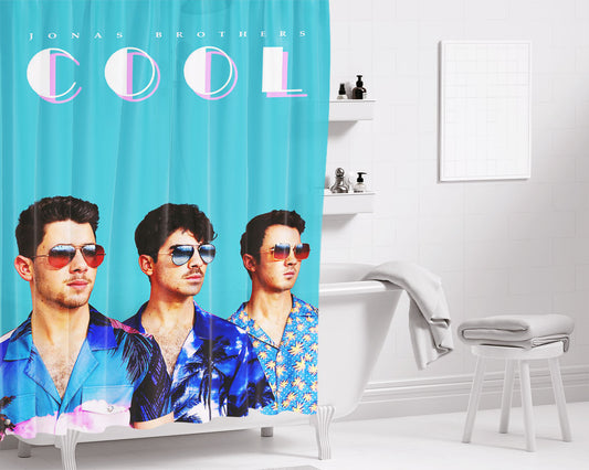 Jonas Brothers Cool Bathroom Shower Curtain Fabric Waterproof | 66 X 72 Inch