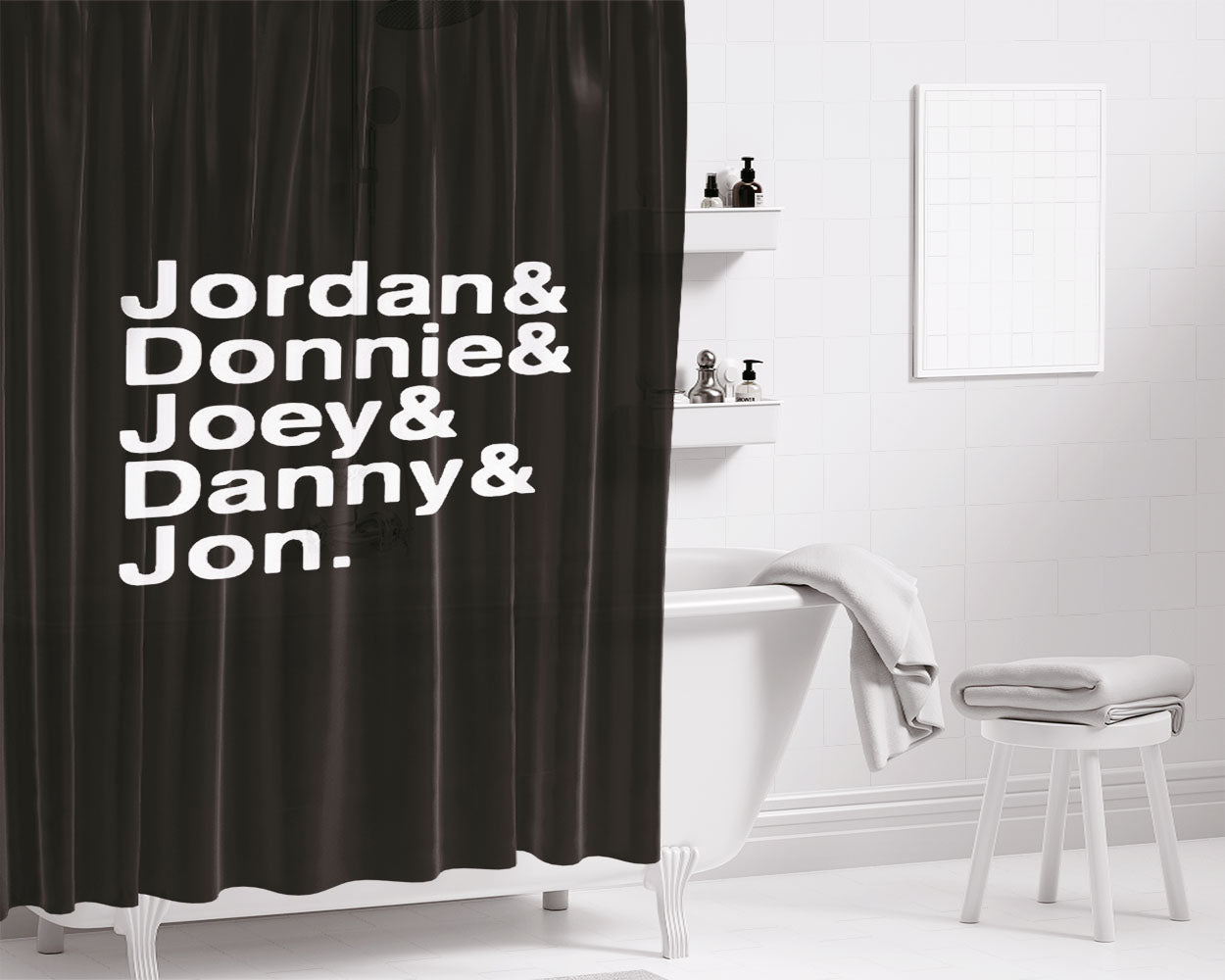 Jordan Knight Donnie Wahlberg Nkotb Bathroom Shower Curtain Fabric Waterproof | 66 X 72 Inch