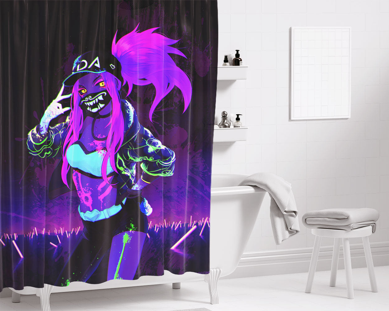 K-Pop Girl Group Col Bathroom Shower Curtain Fabric Waterproof | 66 X 72 Inch