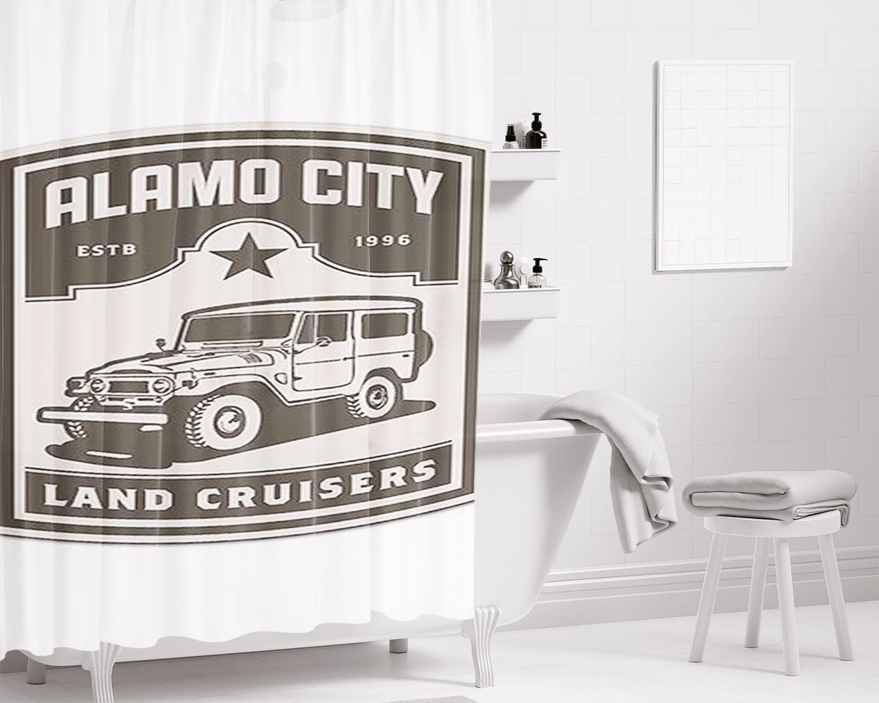 Aladin Bathroom Shower Curtain Fabric Waterproof | 66 X 72 Inch