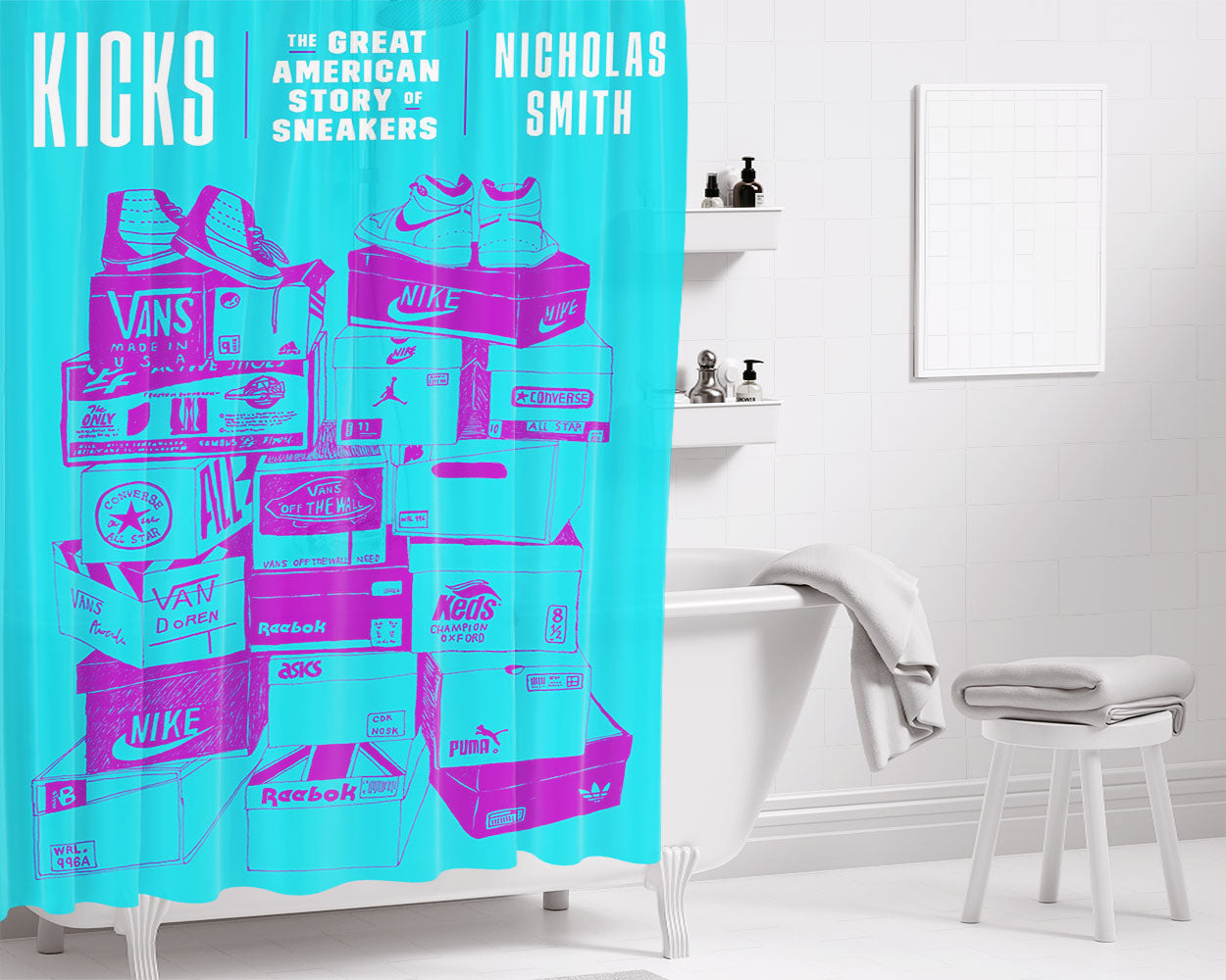 Kick Ass Bathroom Shower Curtain Fabric Waterproof | 66 X 72 Inch
