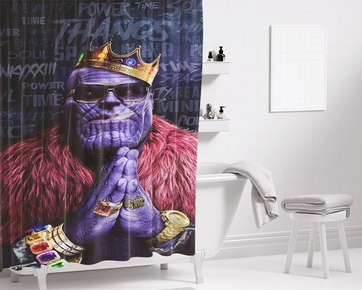 King Power Nanatsu Bathroom Shower Curtain Fabric Waterproof | 66 X 72 Inch