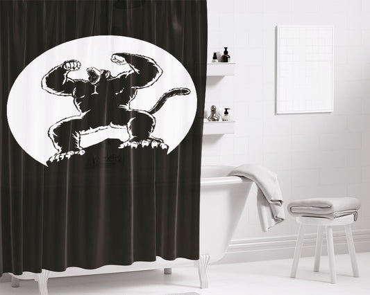 Kingdom Of Hyrule Crest Letterpress Bathroom Shower Curtain Fabric Waterproof | 66 X 72 Inch